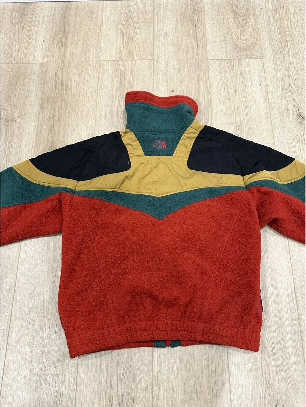 Vintage THE NORTH FACE Extreme Color Block Fleece Jacket 90s M